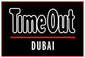 a black and white sign with red border