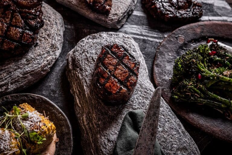 steak on stone